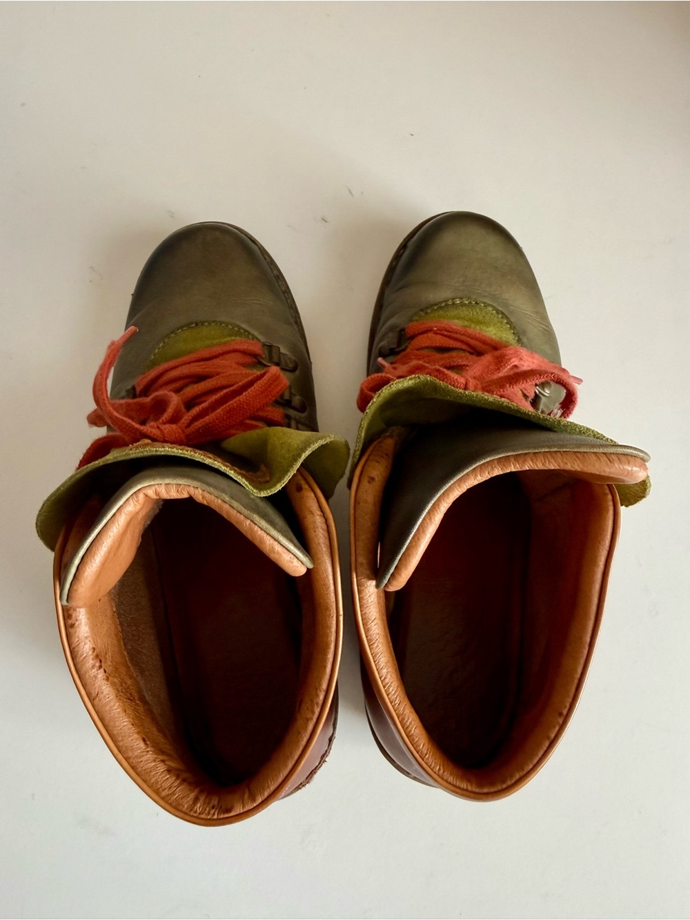 Vintage Pikolinos Uruguay 9437 Leather Hiking Boots Green EU 37 US 6.5 Lace Up - Picture 7 of 7
